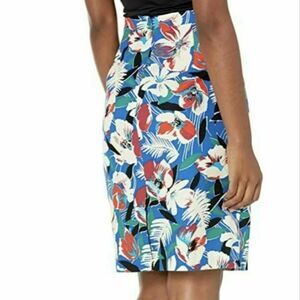 J.crew Floral Print Basket Weave Pencil Skirt(Size 2)